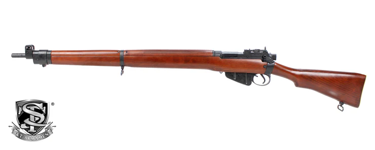 S&T Lee Enfield No.4 Mk I Bolt Action Rifle w/ Real Wood Stock - Image 3