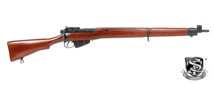 S&T Lee Enfield No.4 Mk I Bolt Action Rifle w/ Real Wood Stock - Image 2